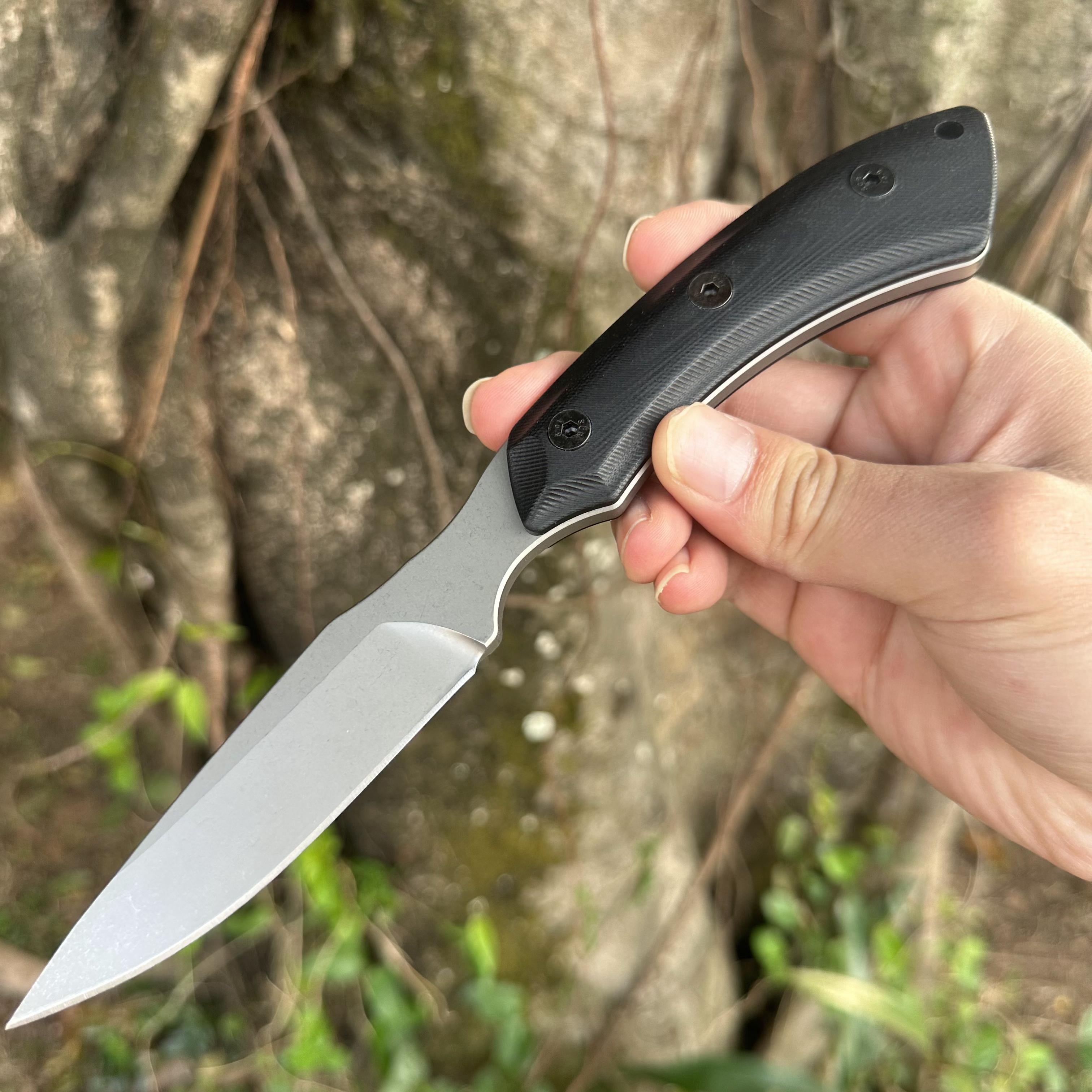 JG034 DC53 Steel Fixed Blade Knife G10 Handle Kydex Sheath