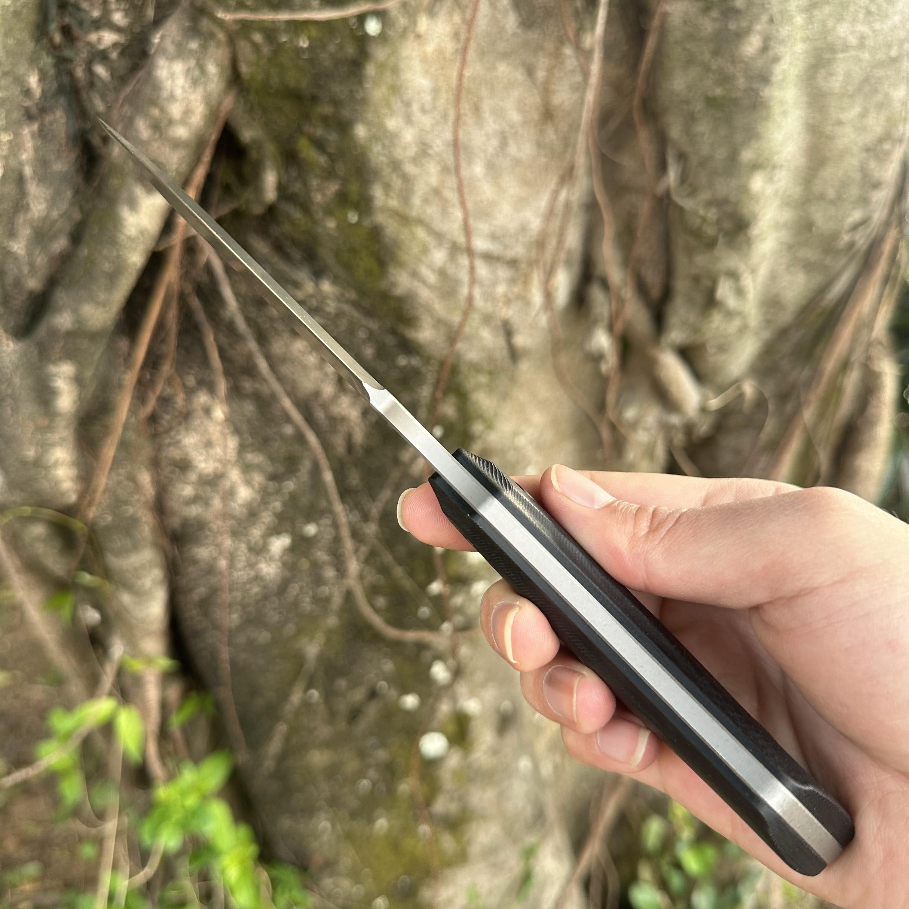 JG034 DC53 Steel Fixed Blade Knife G10 Handle Kydex Sheath