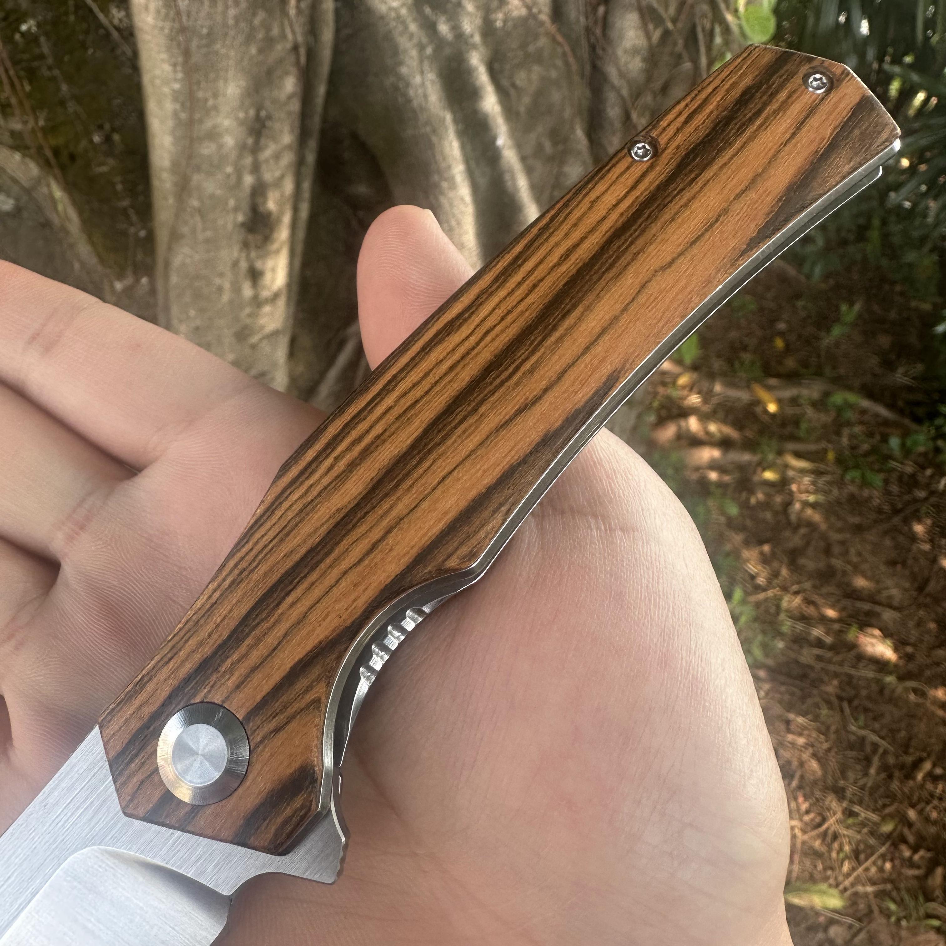 JG036 S30V Blade Cocobolo Wood Handle Pocket Knife Liner Lock