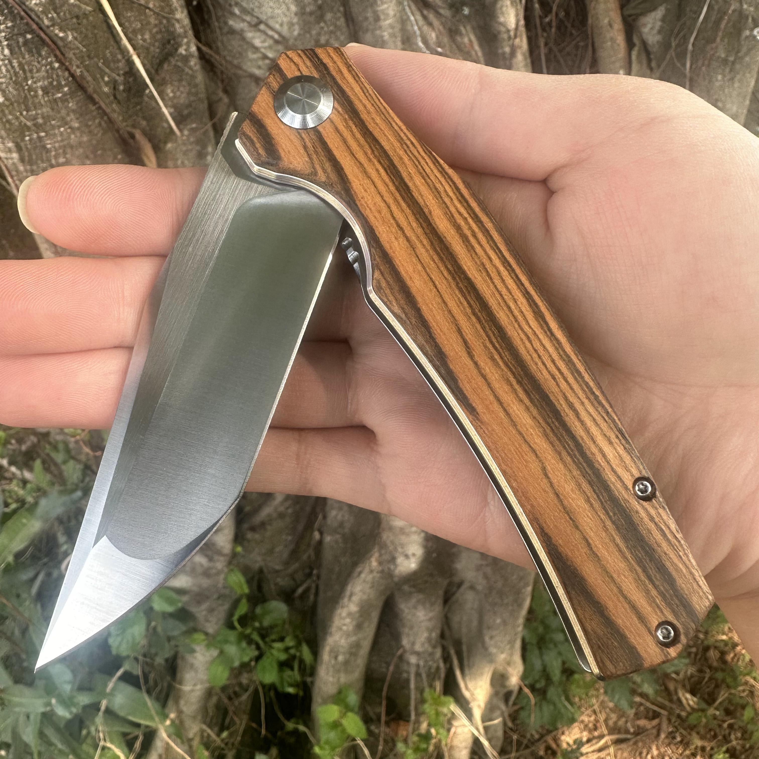 JG036 S30V Blade Cocobolo Wood Handle Pocket Knife Liner Lock