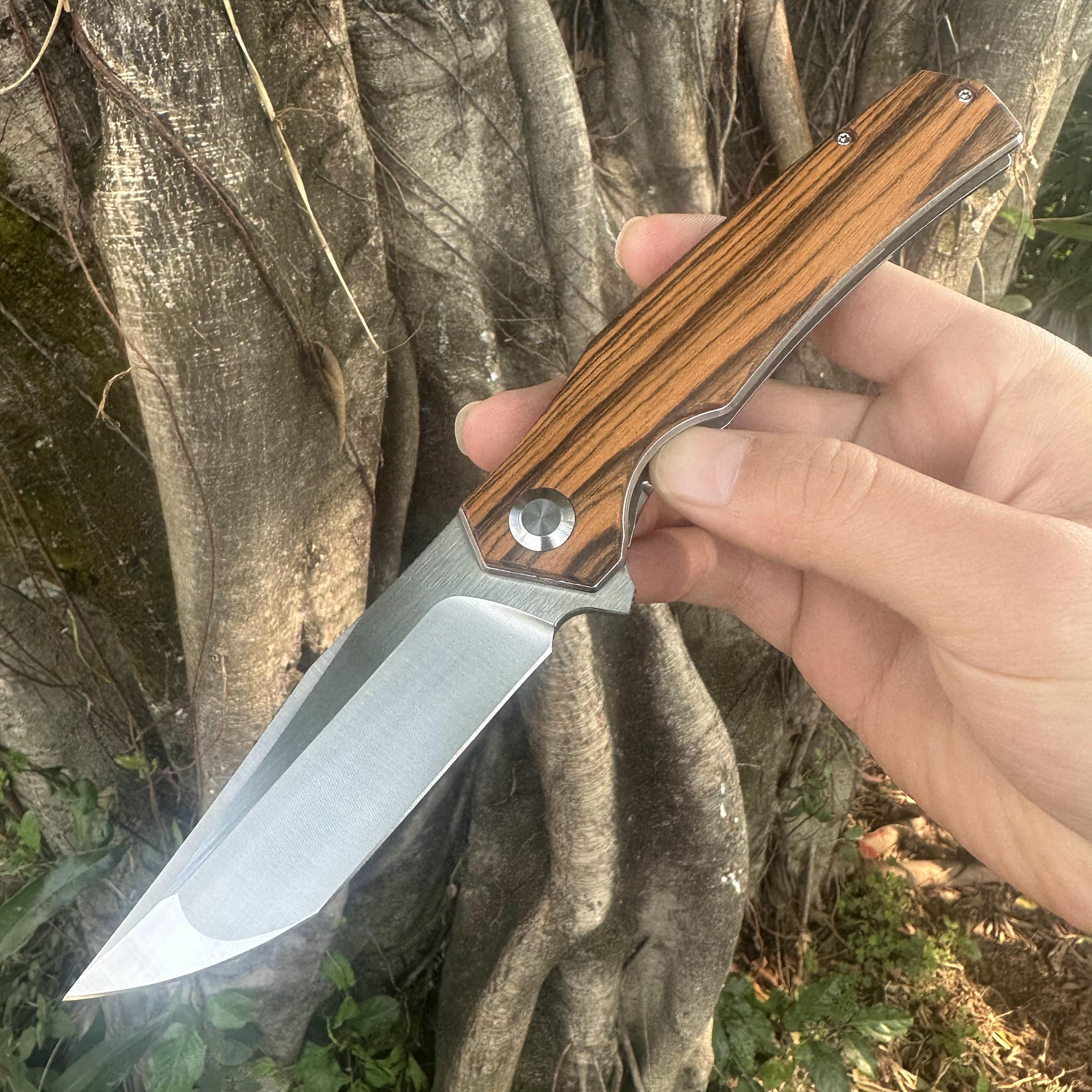 JG036 S30V Blade Cocobolo Wood Handle Pocket Knife Liner Lock