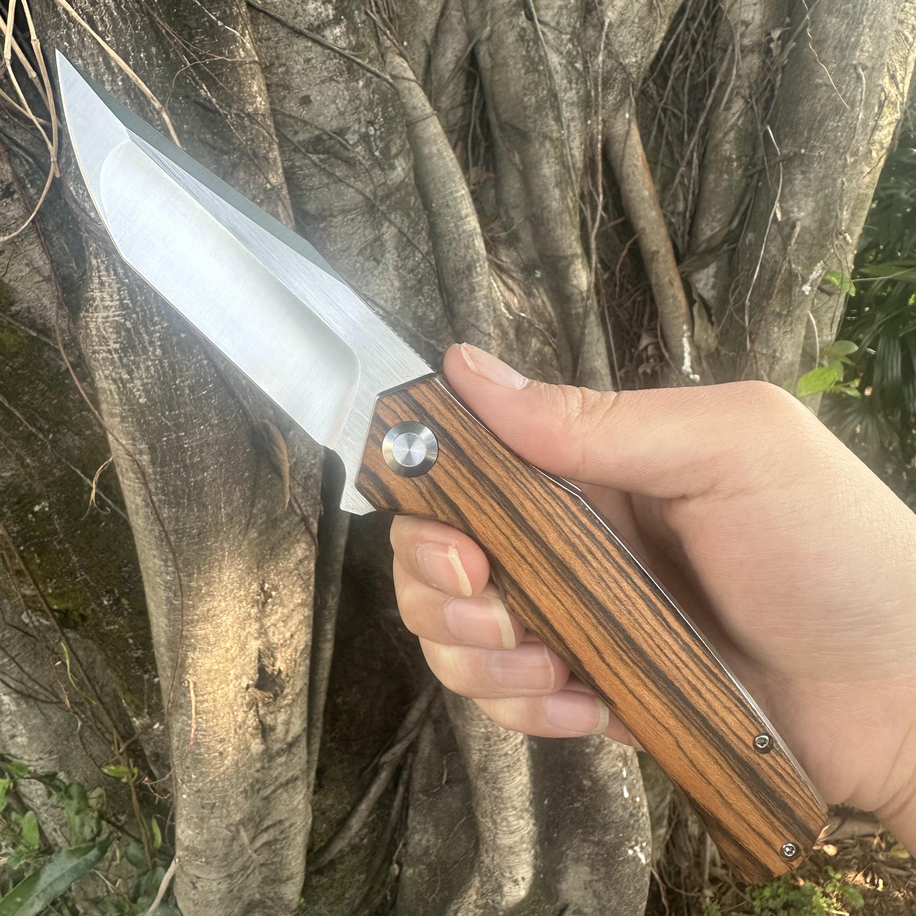 JG036 S30V Blade Cocobolo Wood Handle Pocket Knife Liner Lock