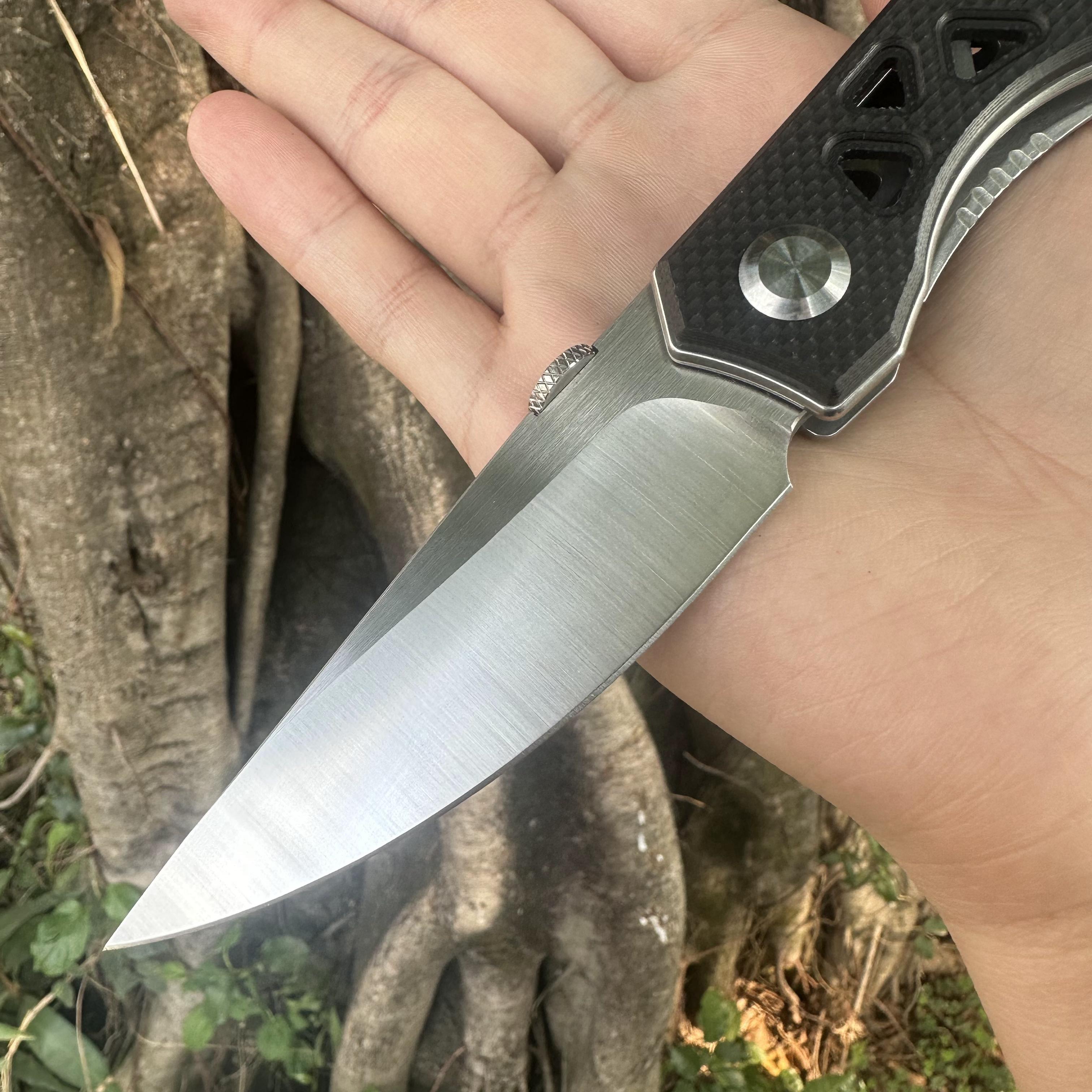 JG040 S30V Blade G10 Handle Folding Knife Liner Lock