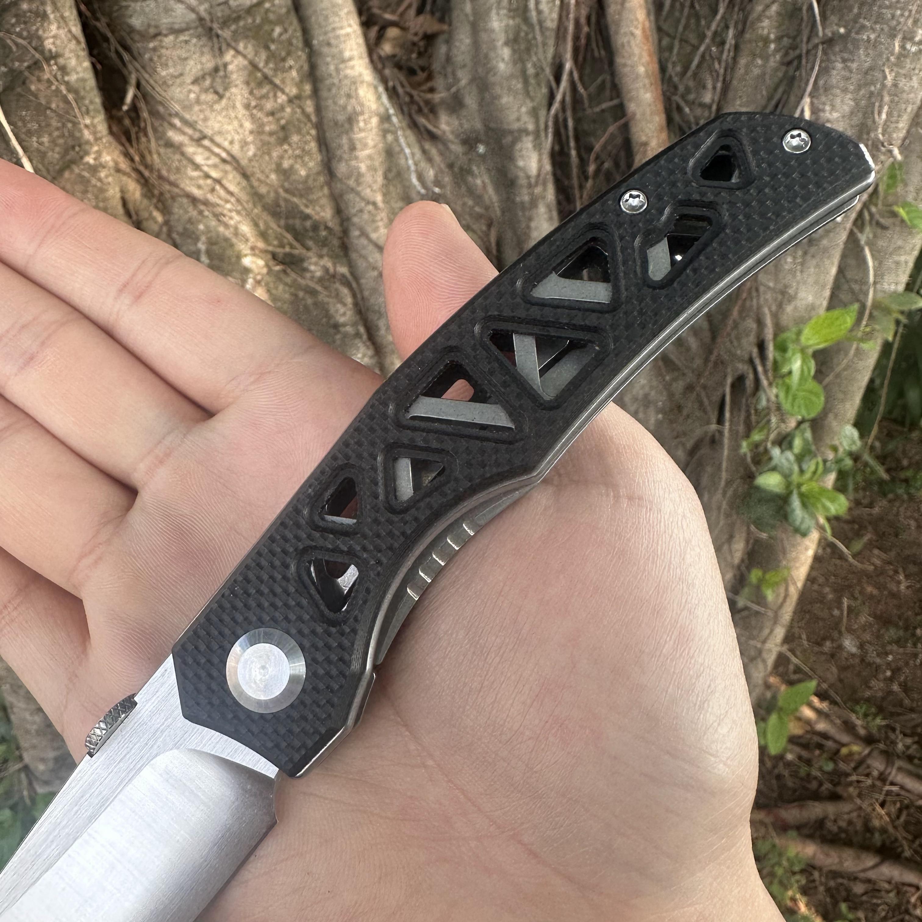 JG040 S30V Blade G10 Handle Folding Knife Liner Lock