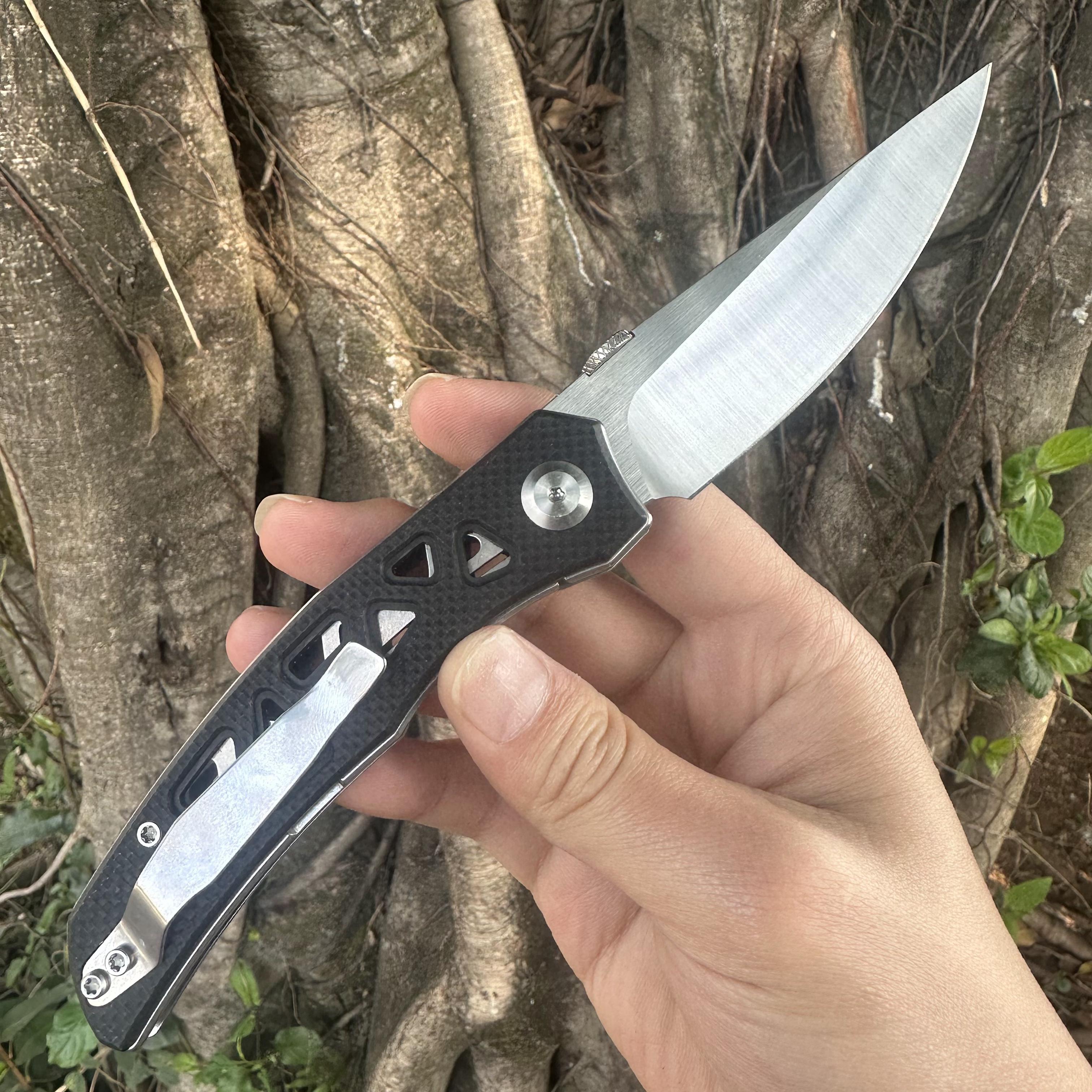 JG040 S30V Blade G10 Handle Folding Knife Liner Lock