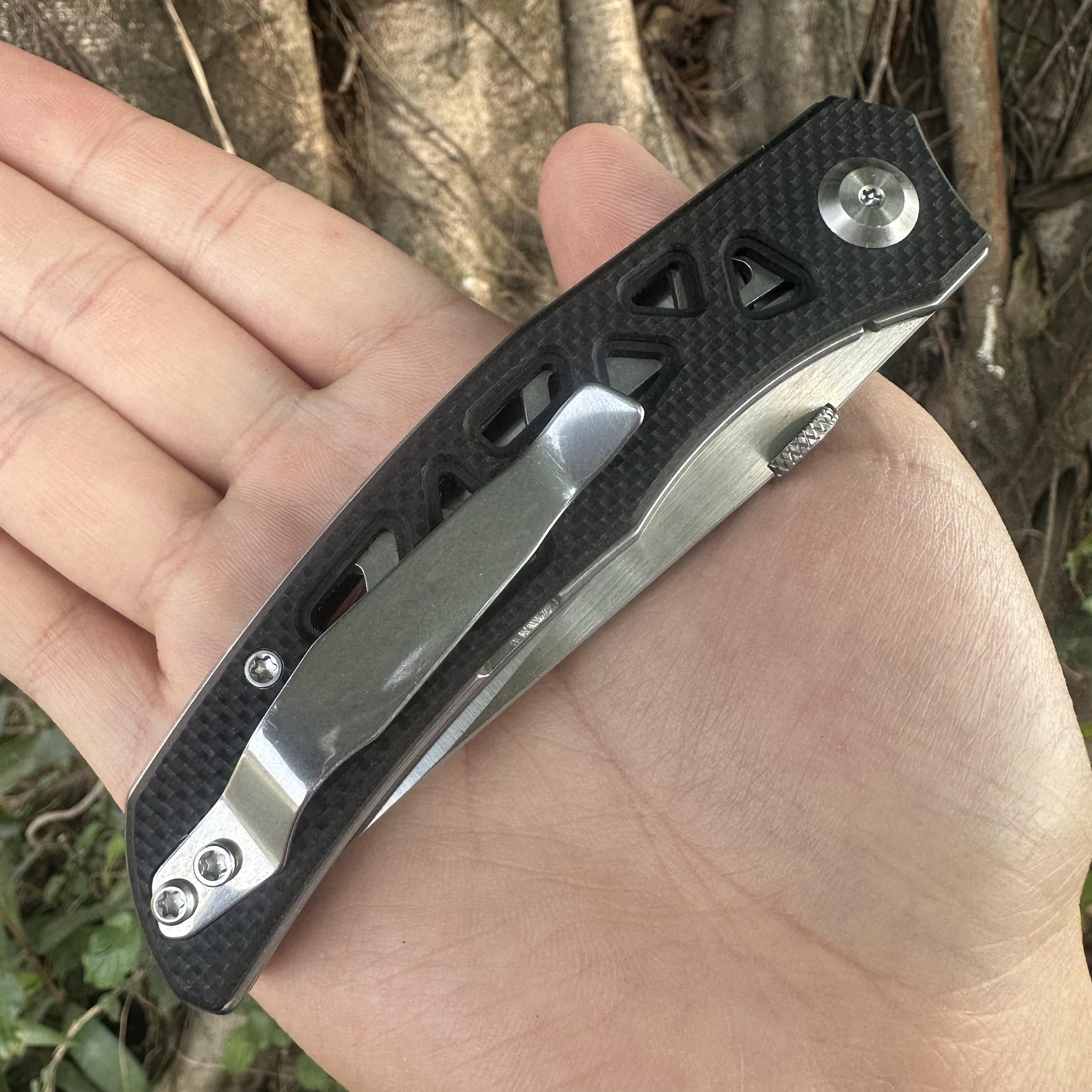 JG040 S30V Blade G10 Handle Folding Knife Liner Lock