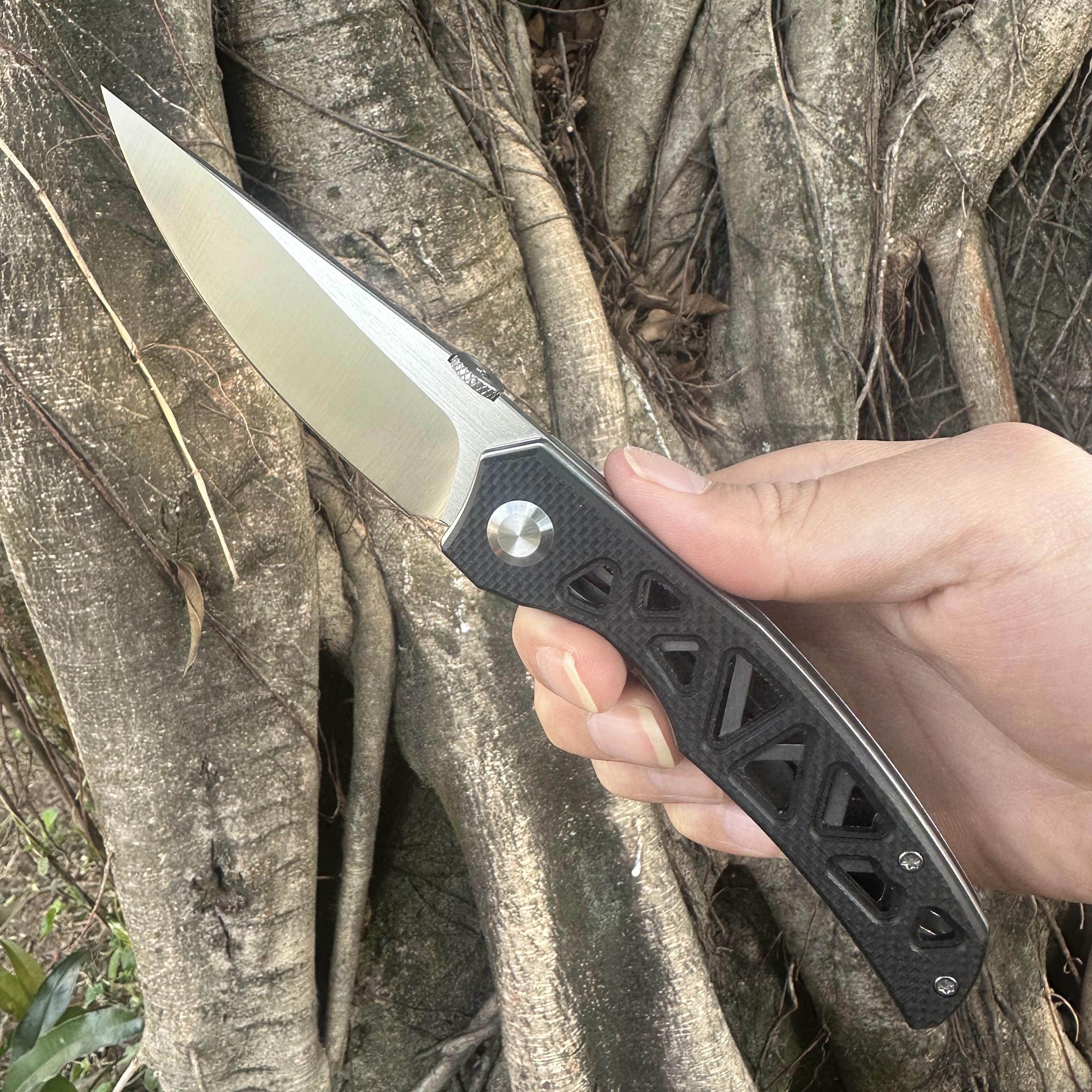 JG040 S30V Blade G10 Handle Folding Knife Liner Lock