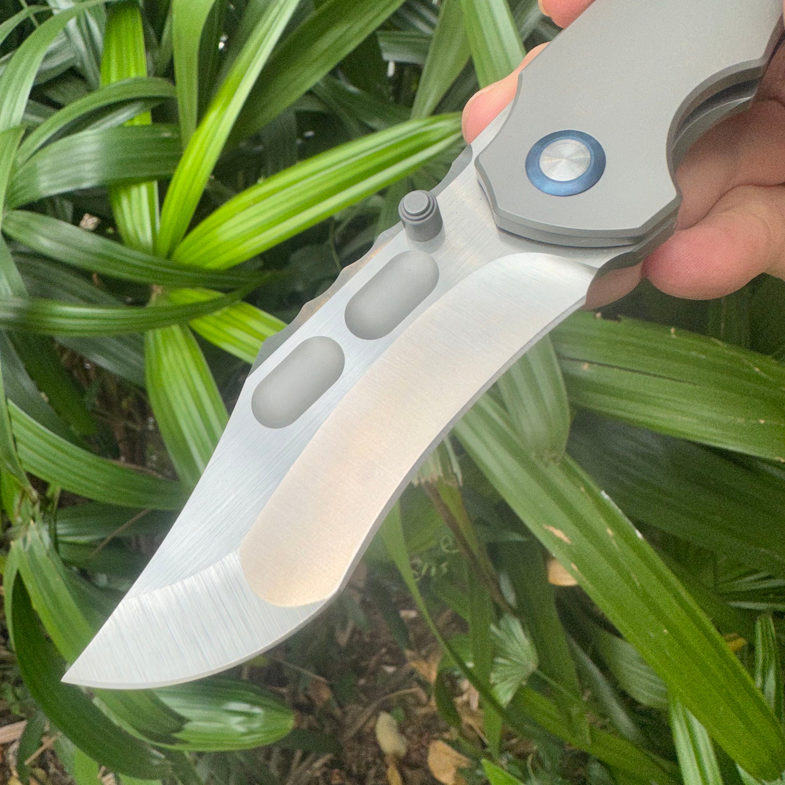 TT2033 VG10 Blade Titanium Alloy Handle Pocket Knife Frame Lock