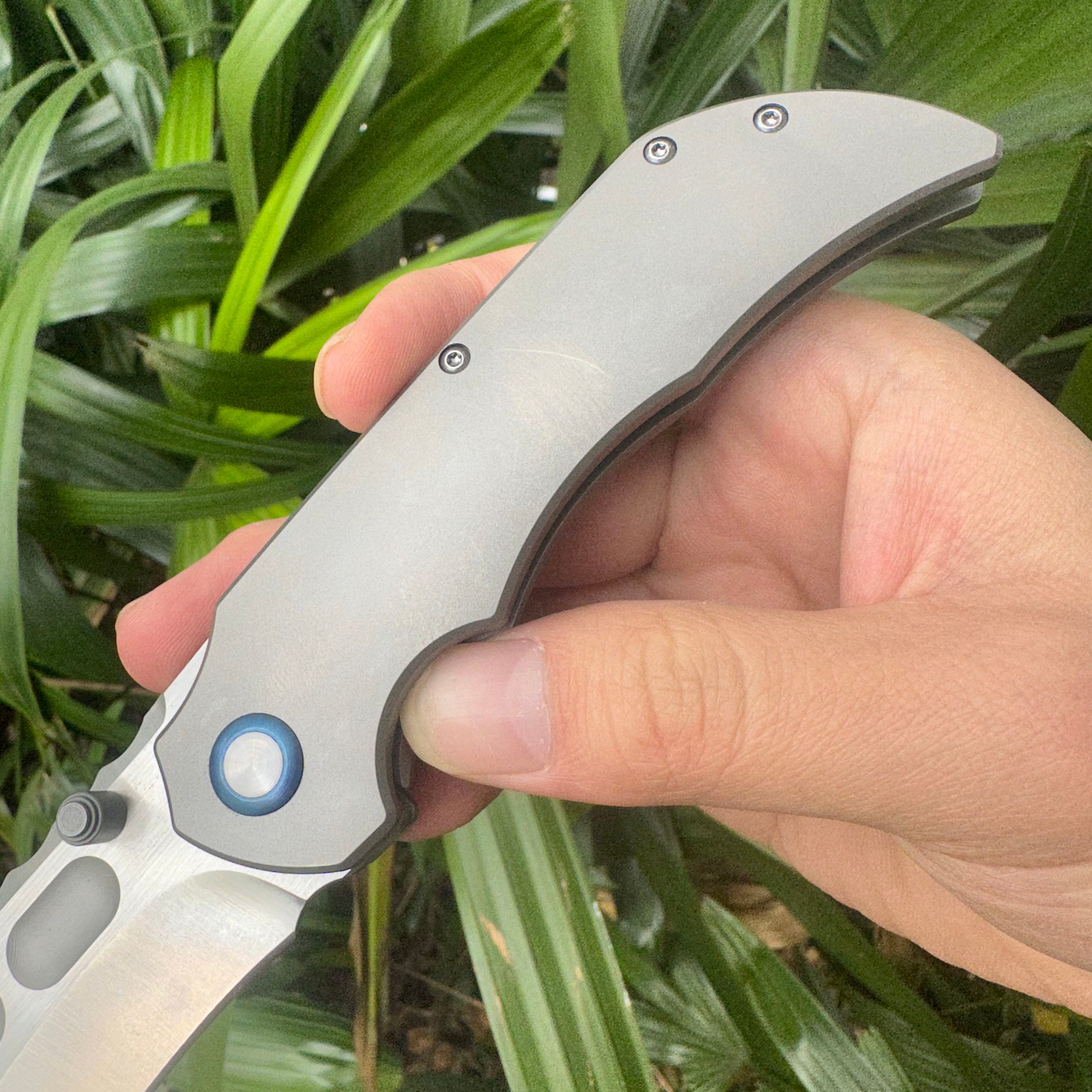 TT2033 VG10 Blade Titanium Alloy Handle Pocket Knife Frame Lock