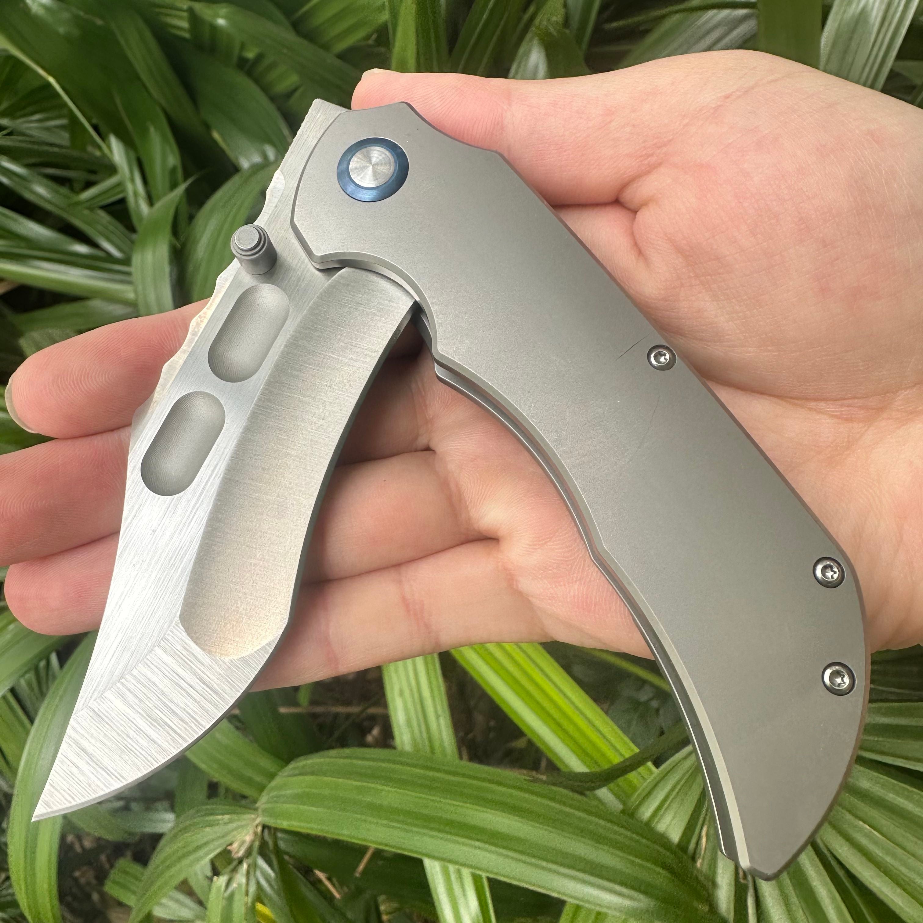 TT2033 VG10 Blade Titanium Alloy Handle Pocket Knife Frame Lock