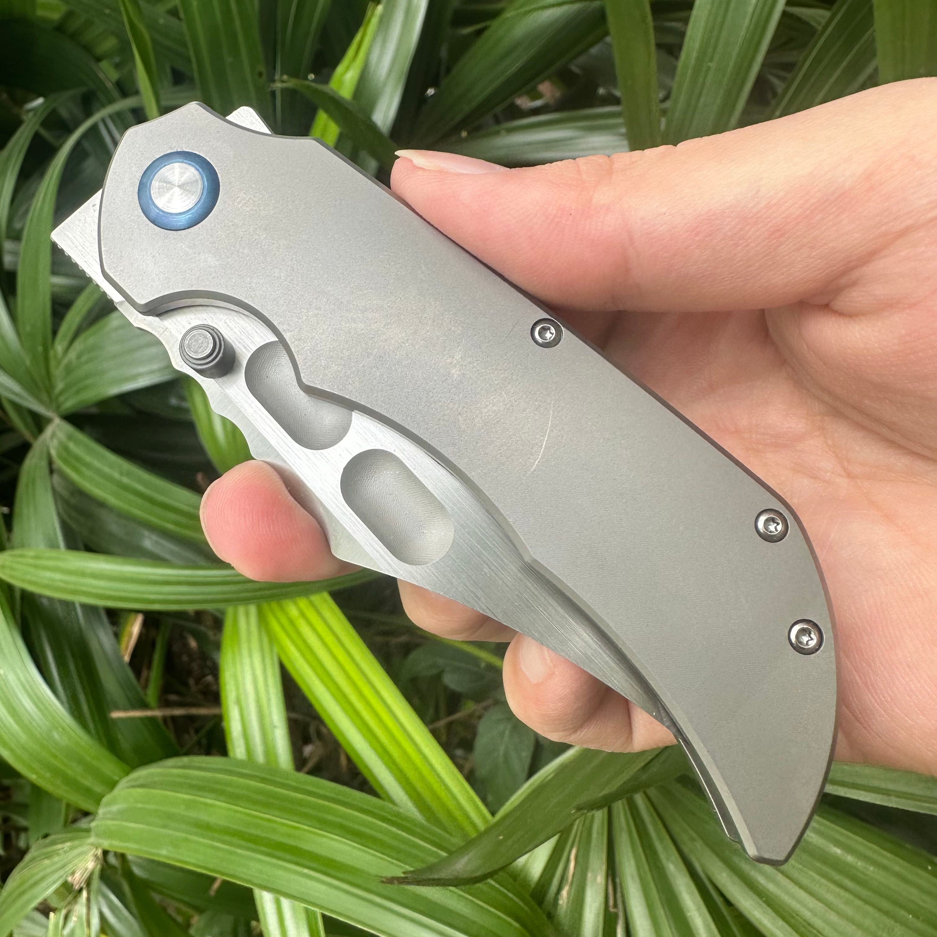 TT2033 VG10 Blade Titanium Alloy Handle Pocket Knife Frame Lock